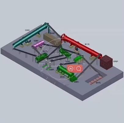 丸いボールプレスペレットのための有機肥料発酵生産ライン